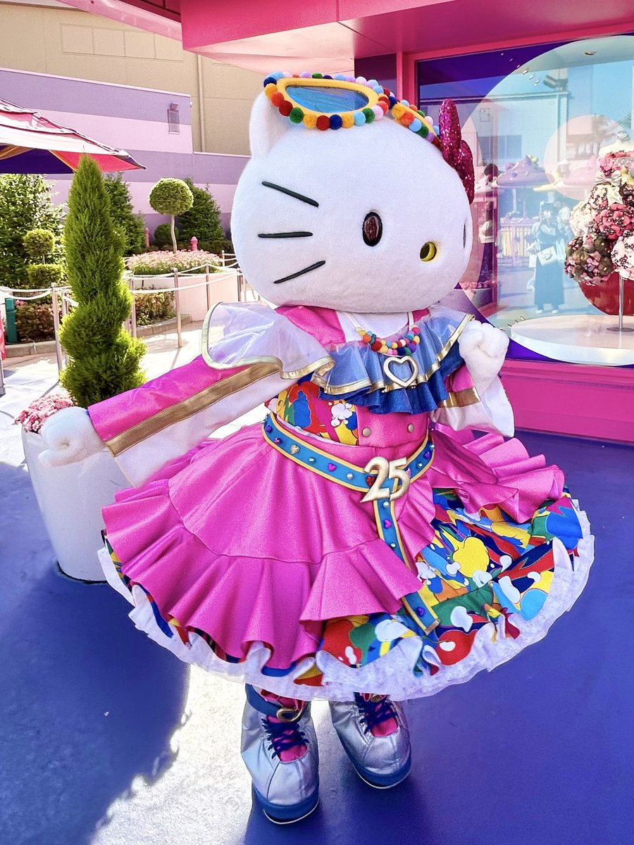 キティちゃん🎀25thコスチュームかわいい🩷 #USJファン