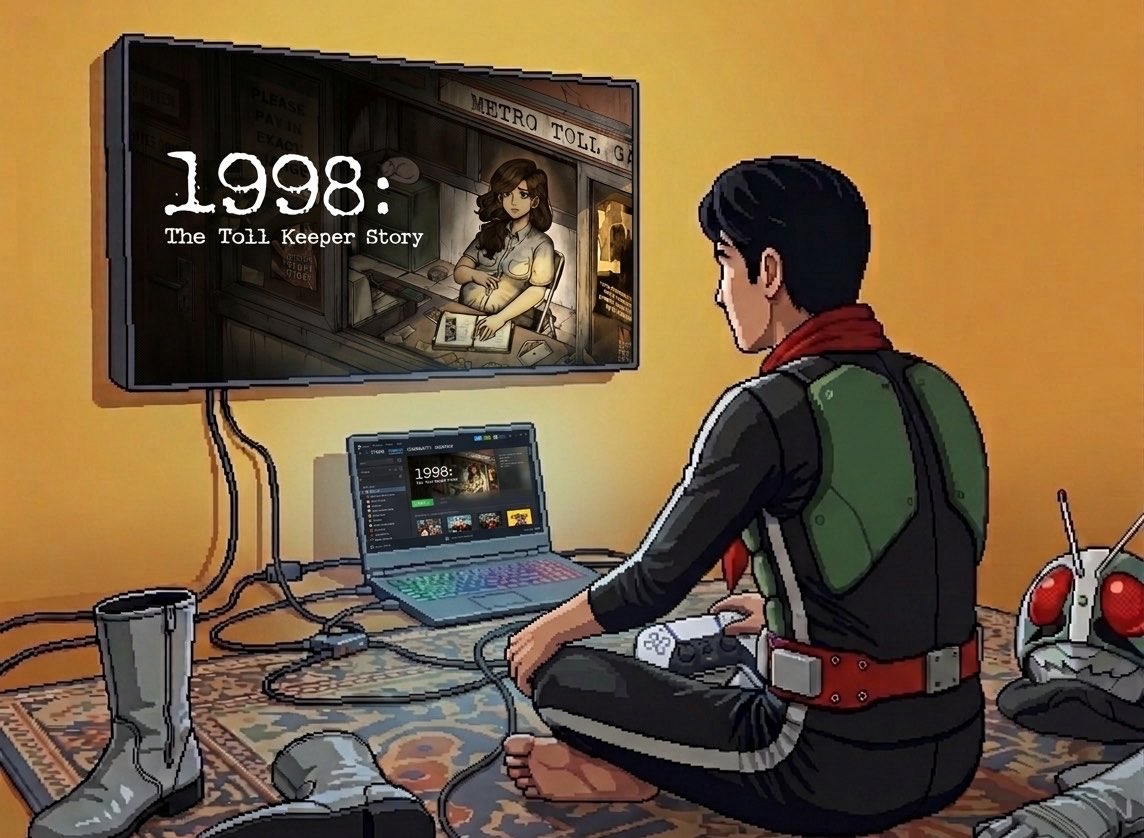 kayaknya_kenal's tweet photo. Weekend ini lagi main game lokal : 
"1998: The Toll Keeper Story"dari Gamechanger Studio, rilis tahun 2025

Settingnya adalah negara fiksi Janapa, kita berperan sebagai ibu hamil yang bekerja sebagai penjaga tol. 
Setiap hari kita memeriksa kendaraan yang lewat, verifikasi dokumen penumpang, dan memutuskan siapa yang boleh lewat.

Aturan pemerintah berubah-ubah tiap hari, sumber daya terbatas, dan tiap keputusan yang kita ambil punya konsekuensi besar, bukan hanya untuk diri sendiri, tapi juga keluarga.

Yang paling ngena adalah atmosfer tahun 90-an nya yang sangat kuat. Visual retro, nuansa tegang, dan ceritanya terasa berat.

Salah satu game indie lokal yang paling matang yang pernah kumainkan akhir-akhir ini.

Ini bukan game hiburan ringan, ini pengalaman yang bikin merenung