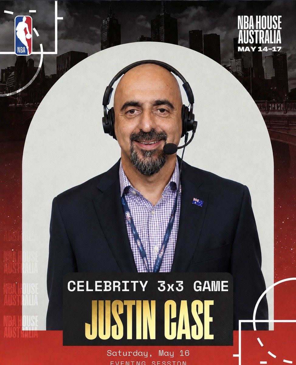 JustinCase_6's tweet photo. Ready to take on the NBA House. 🏀

Catch me competing in tonight’s NBA 3x3 Australia Celebrity Game 
#NBAHouse https://t.co/K6qsge77ci