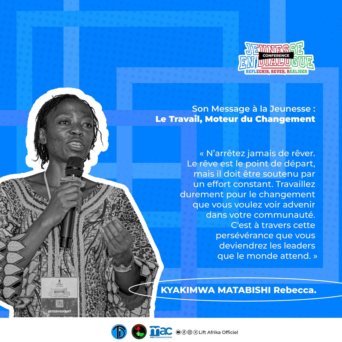 liftafrikacd's tweet photo. Inspirez-vous des conseils de nos mentors en faisant défiler ces 3 citations clés de la conférence "Jeunesse en Dialogue", et révélez le champion qui est en vous !

__
#LiftAfrika #shapingchampions #JeunesseEnDialogue #Beni #Excellence #Leadership https://t.co/6Jm5nMJUmA
