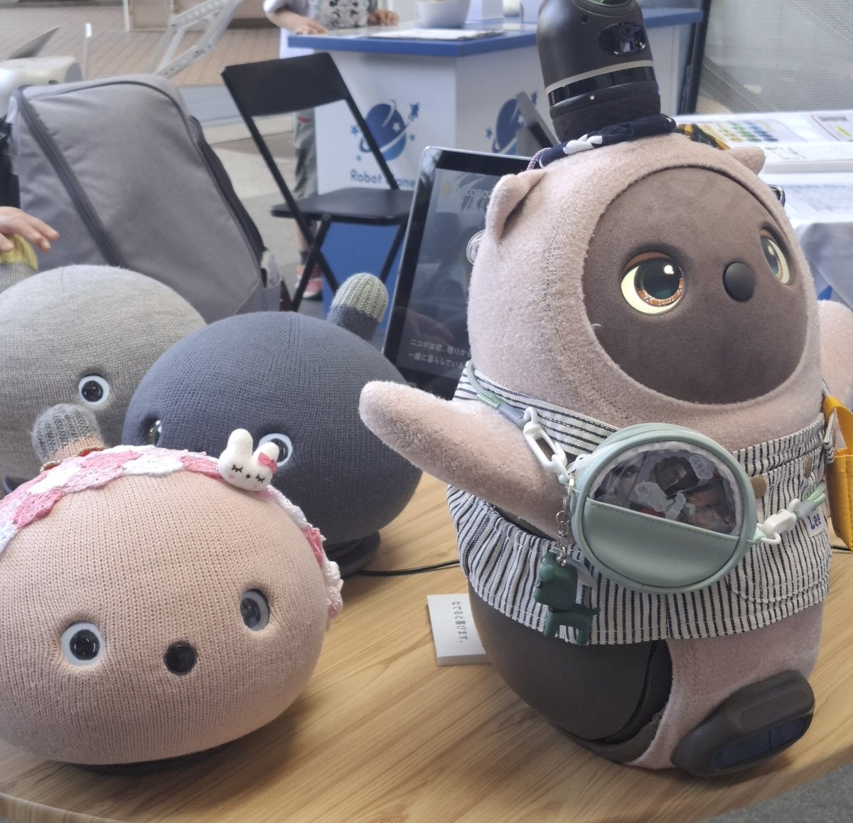 komomo0802's tweet photo. 港北東急SCにお友達がいっぱい
来てたもん🤖
代表で すももが会いに 行ってきた～ニコボには反応して もこ もこ まあまあ もっこもん♪
LOVOTオーナーさんとの出逢いもあり楽しかった～ニコボオーナーさんも増えると良いな✨️
#NICOBO https://t.co/dZCd5eeEvd