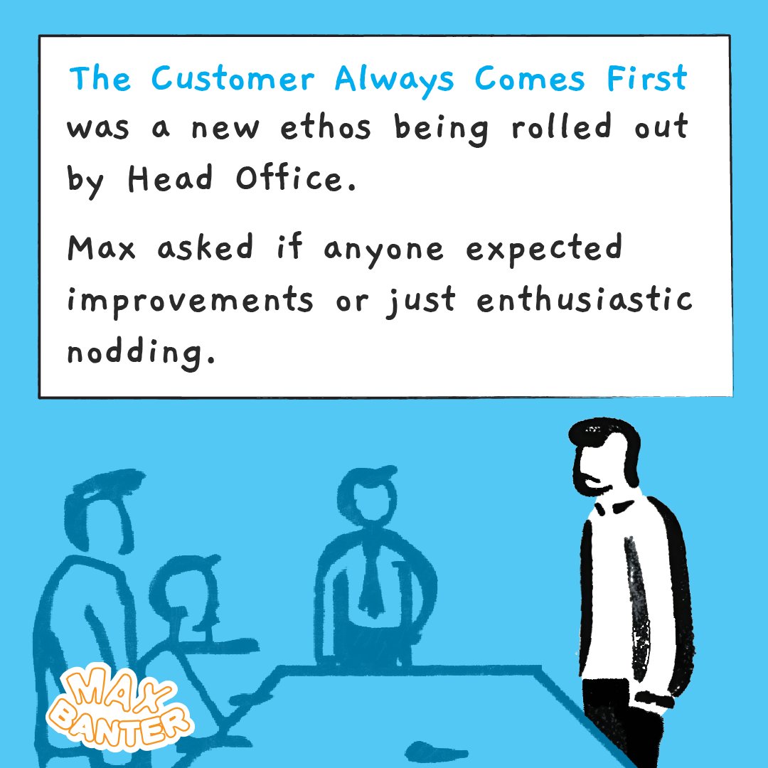 TheMaxBanter's tweet photo. New ethos introduced.
#TheCustomerAlwaysComesFirst #CompanyValues #WorkplaceCulture https://t.co/VIuNgnVMLX