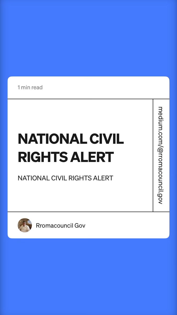PaulClarkGC's tweet photo. @robbysoave @ggreenwald @LauraLoomer Read “NATIONAL CIVIL RIGHTS ALERT“ by Rromacouncil Gov on Medium: https://t.co/IEYB6K4acX https://t.co/WGhCgR7tvh