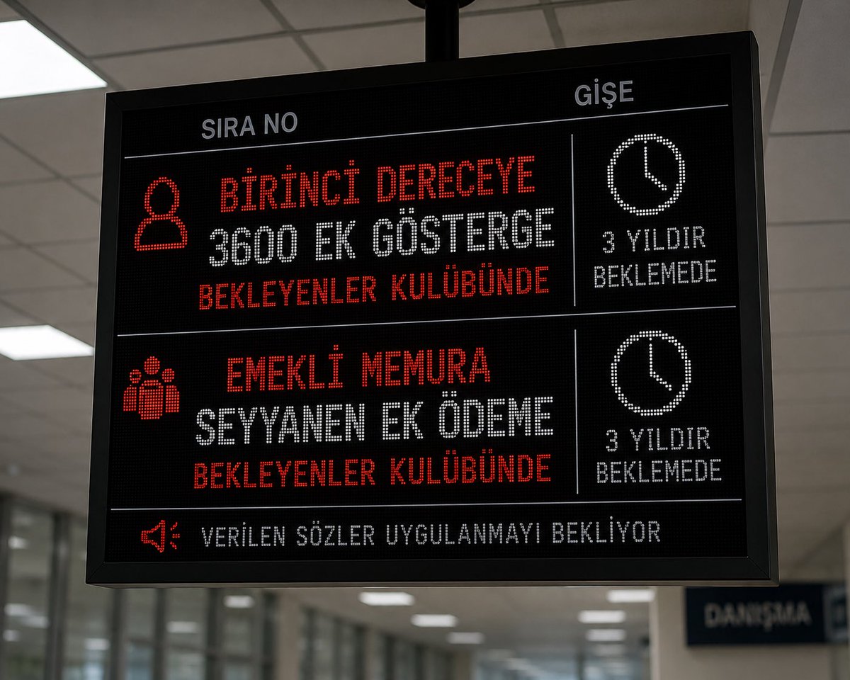 ZeynepYesi17681's tweet photo. Çalışma ve Sosyal Güvenlik Bakanlığı’nı, Hazine ve Maliye Bakanlığı’nı ve yetkili sendika Memur-Sen’i kamuoyu önünde sorumluluk almaya davet ediyoruz.
Sayın Cumhurbaşkanı’nın talimatına rağmen;
📌 Birinci Dereceye 3600 Ek Gösterge
📌 Emekli Memura Seyyanen Ek Ödeme
üç yıldır neden hayata geçirilmedi?
#BirinciDereceye3600 
#BirinciDereceye3600Torbaya
#EmekliMemuradaSeyyanen
#MemurEmeklisi
#MemurEmeklisineAdalet 
#EmekliMemur
#cumartesi
#izahıyok
#KimiKandırıyorsunuz 
@RTErdogan @dbdevletbahceli @NumanKurtulmus 
@isikhanvedat @erkanakcay45 
@PrfDrFilizKilic @MHP_Bilgi @mansuryavas06 @bakiersoymhp  @AvOzlemZengin @burhanduran @MhpTbmmGrubu @Akparti 
@iletisim @tcbestepe
@memetsimsek @avabdullahguler @_ErcanOzcelik @mehmedmus  @cenginyurt52  @akbasogluemin @omerrcelik
@Kamu_Sen @MemurSenKonf
@OnderKahveci @TurkesGuney
@_aliyalcin_ @yusufyazgan37
@mehmetucum @SaadetPartisi 
@icesur @hasandogan 
@_cevdetyilmaz @selcukktepeli 
@vedatbilgn @isakarakas 
@mahmutarikansp 
@ArikanOfis @ComezTurhan 
@herkesicinCHP @eczozgurozel 
@alimahir @veliagbaba @ekrem_imamoglu
@SalihUzunDr @MDervisogluTR 
@55erhanusta @erbakanfatih 
@Mustafa_Destici @tipgenelmerkez