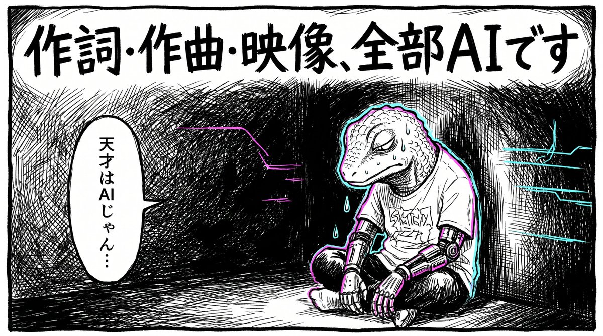 player0871_AI's tweet photo. 「ミッドナイト・ジョーカー」制作秘話、4コマ漫画にしました🃏

「俺って天才かも」と思ったら、天才はAIだった件。

▶️ https://t.co/qQHV7YF0Ek
🎧 https://t.co/MUvtsgZCpx

#AIマンガ #player0871 #AI音楽 #ミッドナイトジョーカー #AIで作った曲 https://t.co/exc1ltAomP