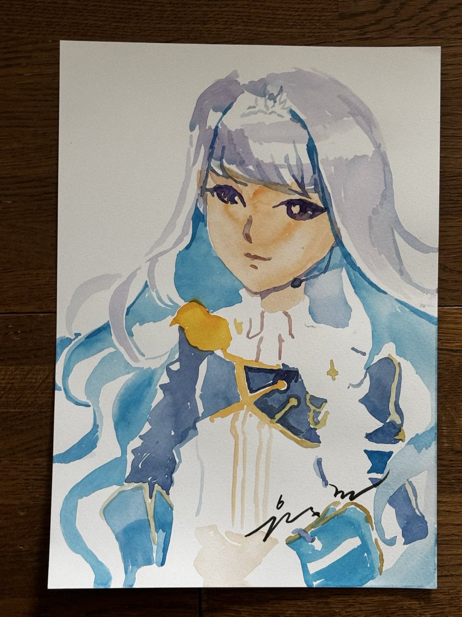 mechamocchi20's tweet photo. ひとまず落ちついたので #ジャパコミ で頂いたイラスト紹介②

マーベルなどのアメコミのカバーイラストで活躍されている水彩画アーティストのユン・ソンハン(Sunghan Yune)先生に描いて頂いたリゼ・ヘルエスタさんです。
CONCERTO出演祝いとしてお願いしました。
ライブ楽しみです！

#ヘル絵スタ https://t.co/76OkhA80DV