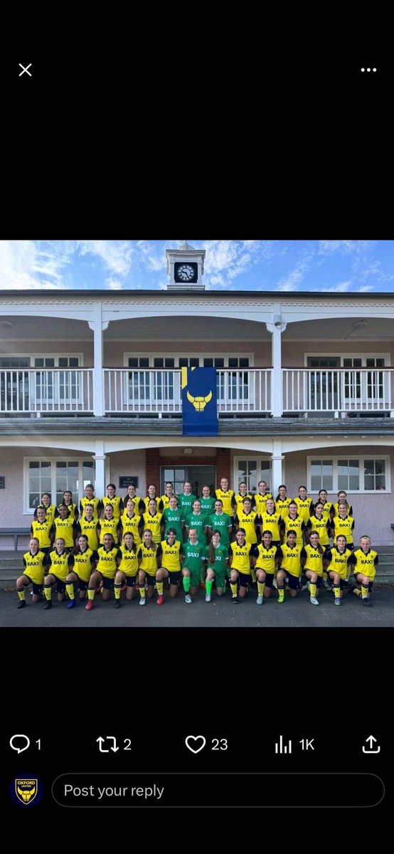 OUWFCGirls's tweet photo. Today’s U13 game brings our girls’ pathway fixtures to a close for this season. 

Well done to everybody involved for representing the badge with pride. 

Enjoy the break, recharge those batteries and we are all looking forward to next y season!

🟡🔵 https://t.co/AWXVxJjdfL