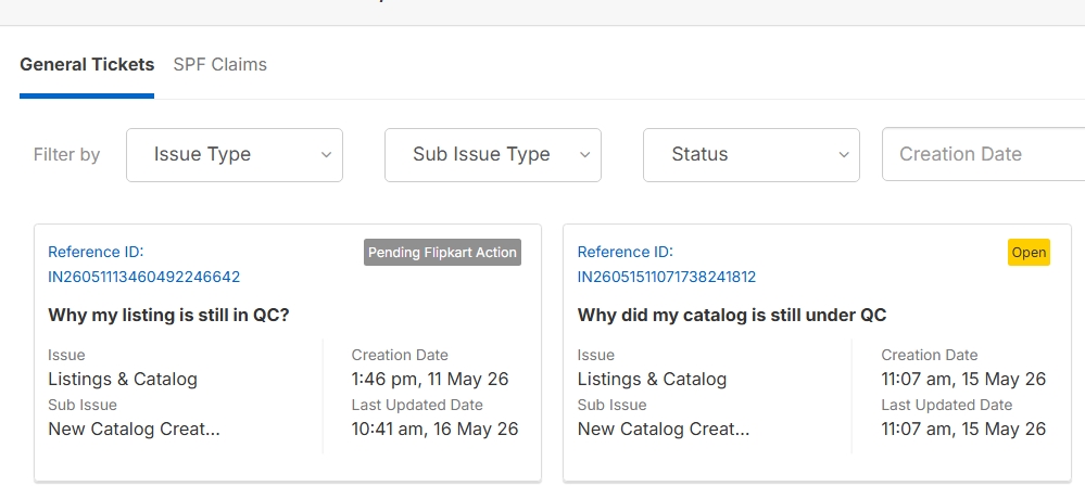 LinearkGlobal's tweet photo. Love the “speed” of QC on Flipkart Seller Hub our catalogue seems to be on a long vacation there.
Multiple tickets, same “we’re investigating” replies, the eternal “48-hour update” cycle.
Can we get a resolution instead of bot replies?
@Flipkart @flipkartsupport @FlipkartSellers https://t.co/cA53Lh84MQ