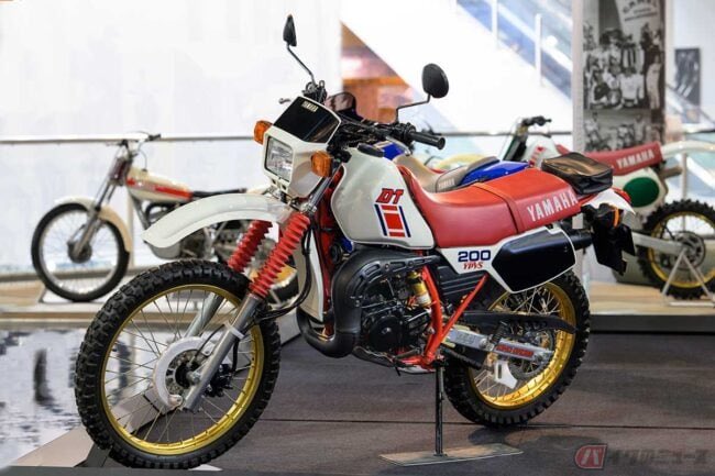 84 ヤマハ「DT200R」 ヤマハのモトクロスバイク「YZ」シリーズそのまま