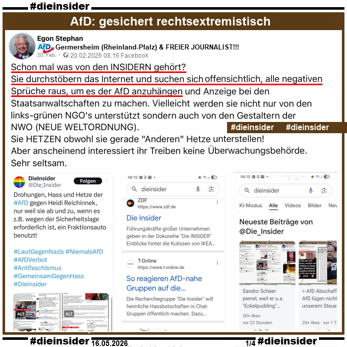 Die_Insider's tweet photo. Egon Stephan, #AfD Germersheim: Ein "FREIER JOURNALIST", der täglich Lügen, Verschwörungstheorien, Hass und Hetze postet!

#LautGegenNazis #NiemalsAfD #AfDVerbot
#Antifaschismus #GemeinsamGegenHass #DieInsider https://t.co/bOmdqqXD4f