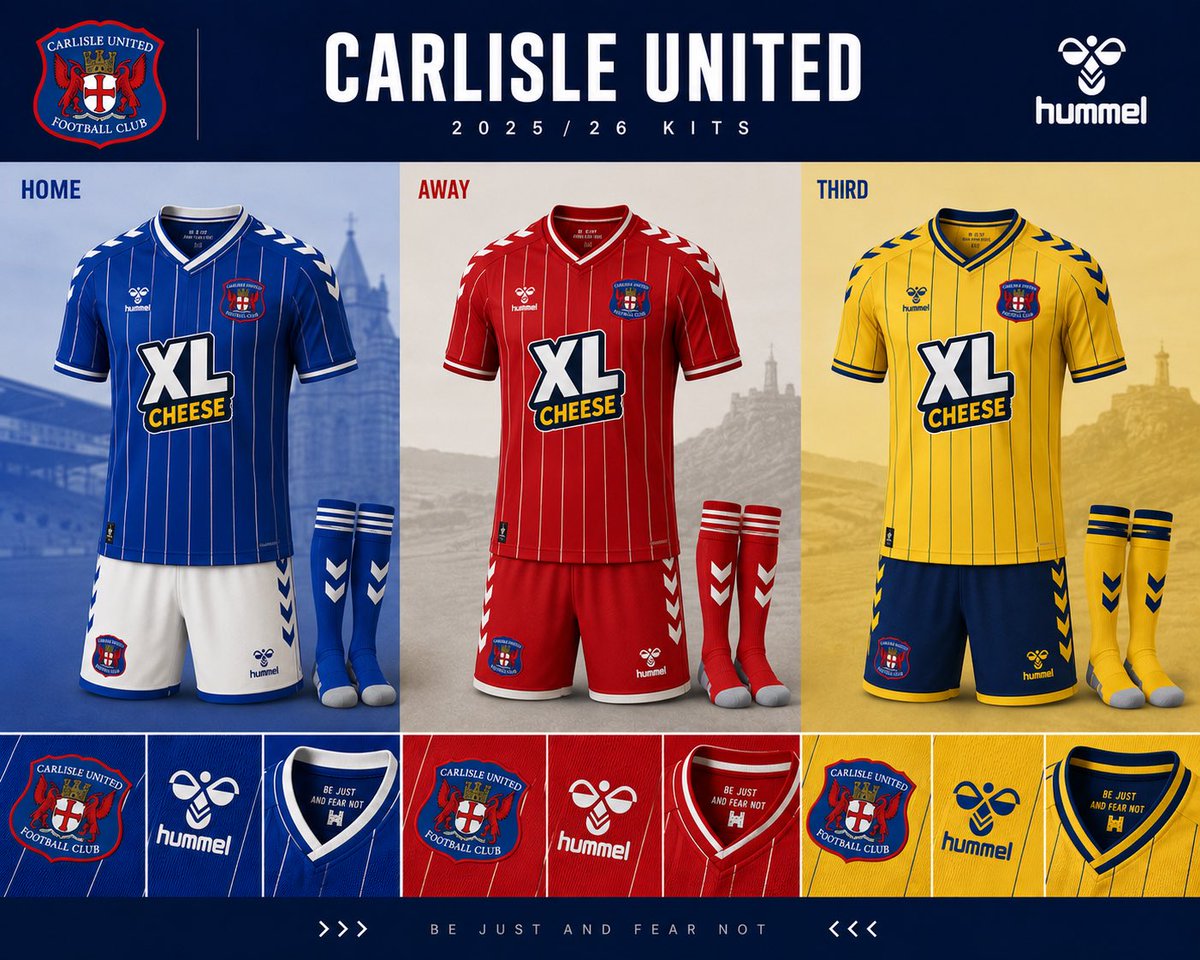 fish_blues's tweet photo. Carlisle Utd Hummel kit 26/27 #cufc Always wanted a #Hummel kit too 😍💙❤️💛 https://t.co/7t6LLASebq