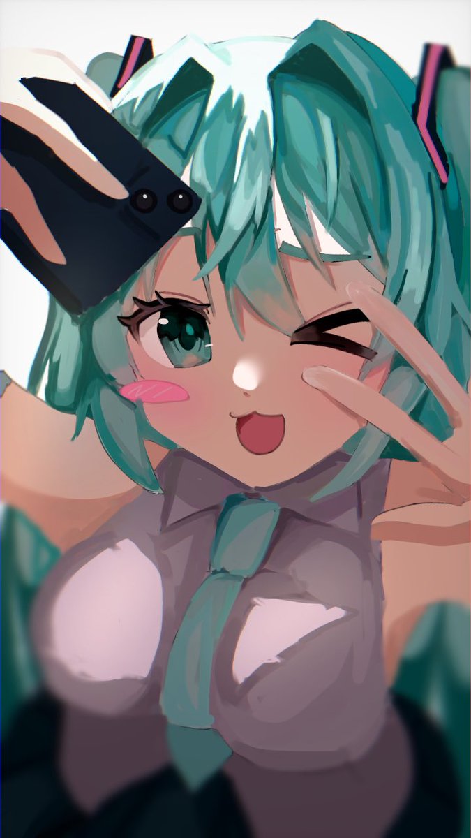 Momo190827's tweet photo. 少しぼやけてるかも #初音ミク #イラスト #初音ミクイラスト https://t.co/DUUEXgnh43