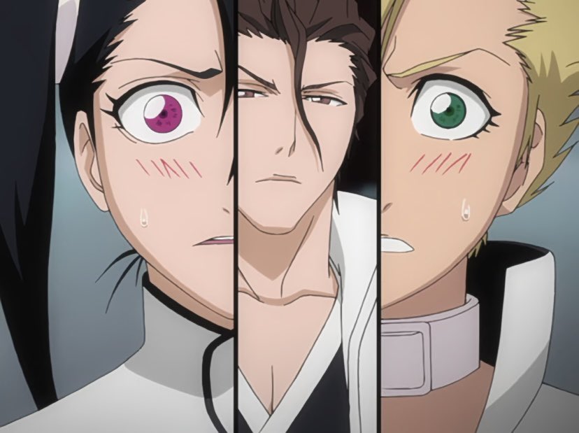 Azy1Piece's tweet photo. I’m wondering if those two girls are even normal 😂 They’re blushing because of Aizen ?? and even jealous of Orihime… they don’t even realize Aizen isn’t interested in her at all poor girls https://t.co/QLc5NgcpKo
