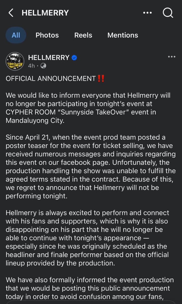 KanakoBea's tweet photo. Ubod kayo ng sinungaling @sunnysideprodph! Before mag May 16 tinanong kayo kung andyan si Hellmerry dahil nasa sa posters niyo! TAPOS NAG YES KAYO SA DM HAHAHAHA PUTANGINA NYO WALA KAYONG KASING SAMA😭‼️ https://t.co/LFMKZYfgyc