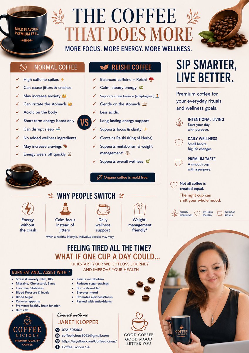 KlopperJanet's tweet photo. I would like to share a personal story. Yesterday I started getting sick with flu 🤧. My chest felt so tight making it hard to breathe properly. This morning I had a cup of my black premium coffee and the results were amazing.

This is an amazing health product with real results https://t.co/a3Q0QQ5Y2d