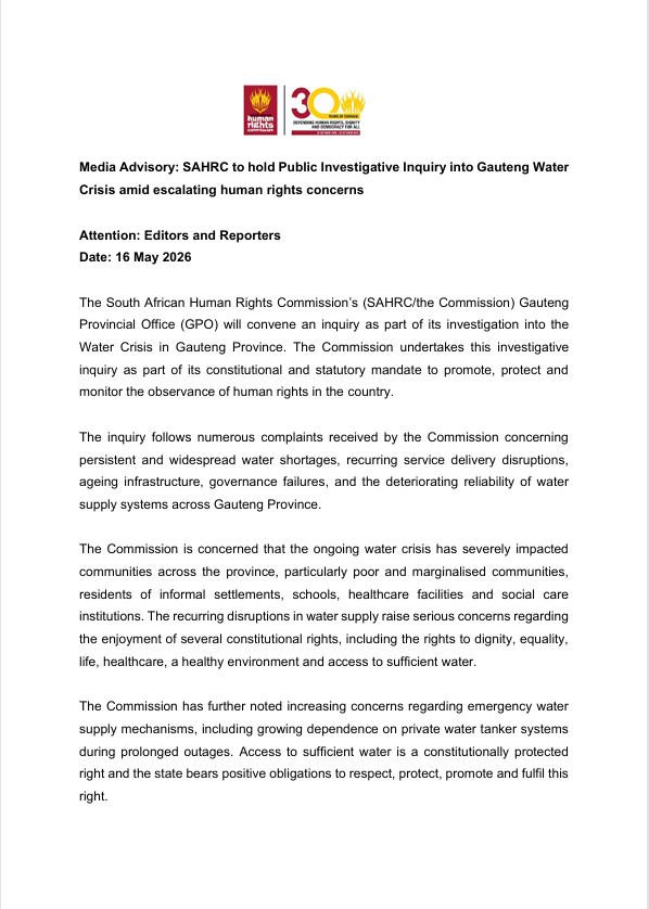 SAHRCommission tweet media