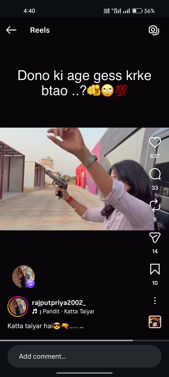 Kaushalendra99's tweet photo. Priya Rajput, a social media content creator from Sultanpur, was seen brandishing a pistol in a video on her Instagram.
@sultanpurpolice  @dgpup
@Uppolice https://t.co/o6xn1wyXuT
