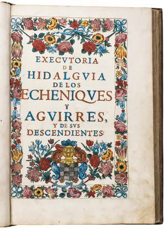 Mintzoaeditor's tweet photo. "Executoria de Hidalguía de los Echeniques y Aguirres y sus descendientes",  soberbia encuadernación( 1657)Las ejecutorias de hidalguía,  documentos reales emitidos cuando una familia había demostrado con éxito su estatus nobiliario ante las más altas cortes del reino. https://t.co/dkXps6fTwY