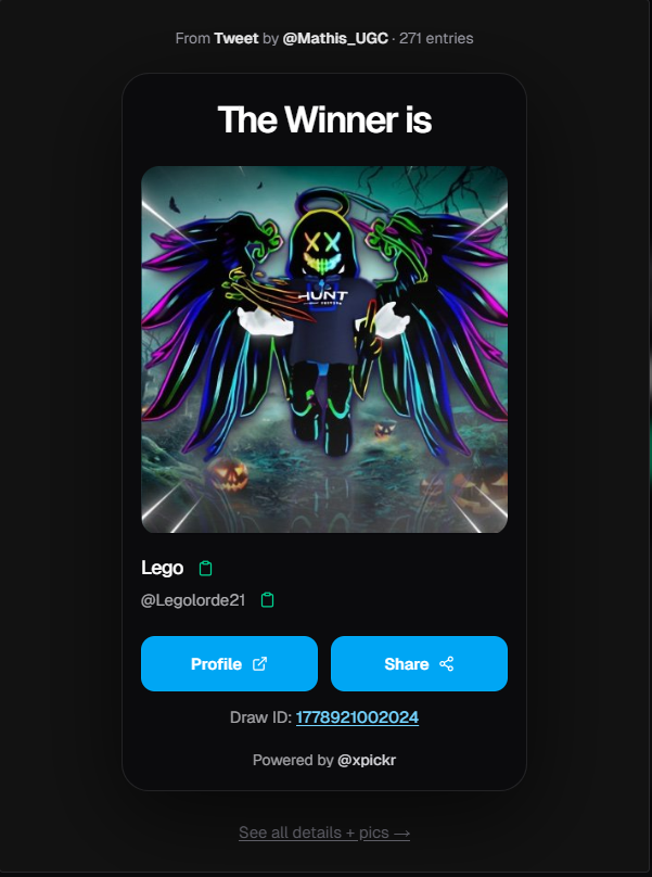 Mathis_UGC's tweet photo. The Winner of the giveaway is @Legolorde21! 👌
Please DM me, with your gamepass link, because im not able to send it via Plus' feature.
#roblox #RobloxDEV #Giveaway #Robux https://t.co/llXtBvXO49
