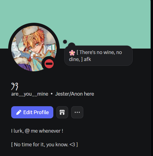 Jester, Anon - ia for a while tweet media