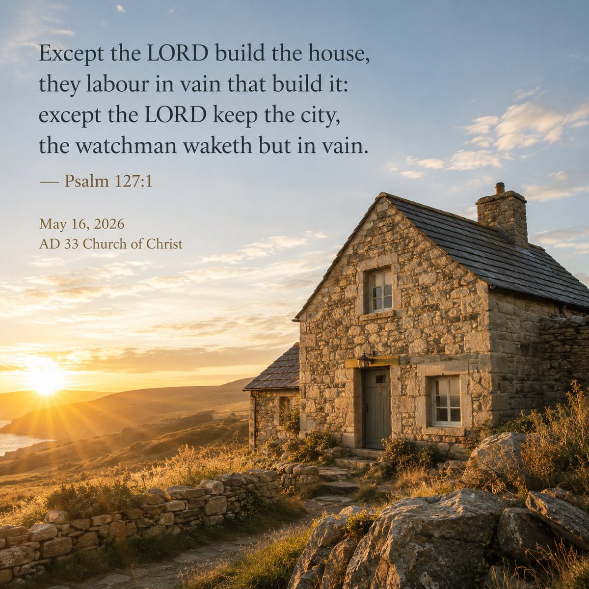 AD33C_of_Christ's tweet photo. Hard work isn't the missing piece. Foundation is.
Solomon: Except the Lord build the house, they labour in vain. You can work without ceasing, &amp; if God isn't in the foundation, the labor itself is the loss. Build with Him. Then it counts.

#ExceptTheLord #FoundationFirst #AD33CoC https://t.co/2CW6WnlKTS