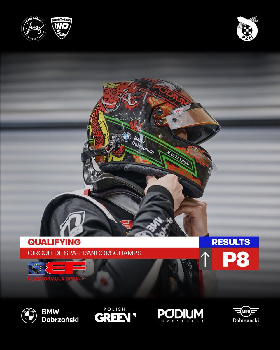 W_Dobrzanski's tweet photo. Kwalifikacje na Spa-Francorschamps już za mną. Ostatecznie kończę je na P8 ogółem i P4 w Rookie 🏁 Już o 13:10 rusza pierwszy wyścig 🔥
🇬🇧 Qualifying for Spa-Francorschamps is behind me. I finished in P8 overall and P4 in Rookie 🏁 The first race starts at 1:10 PM 🔥 #F1PL #EFO https://t.co/iplDI6GRjE