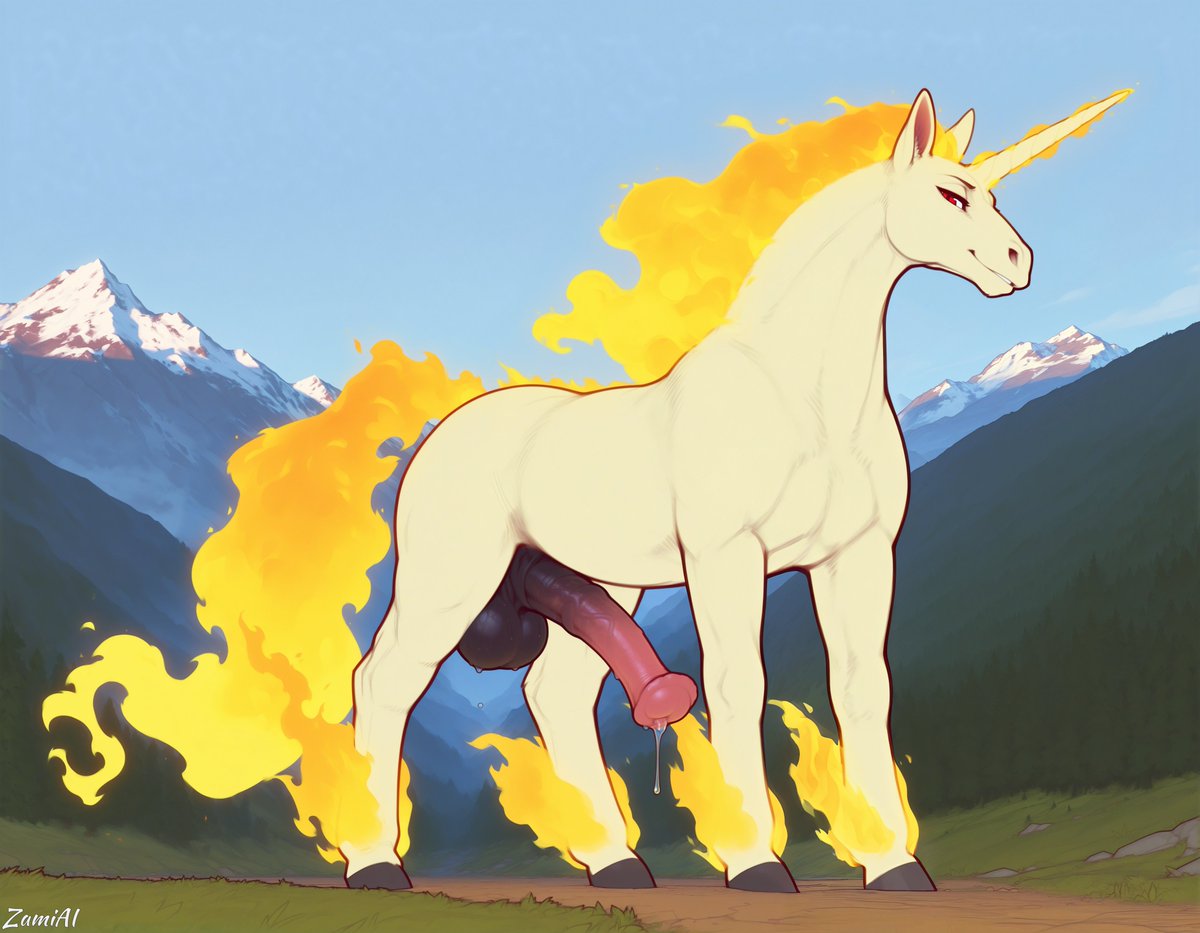 Zami_Ai_'s tweet photo. Big Rapidash~

#feral #yiff #furryai https://t.co/CFG1QcwIMh