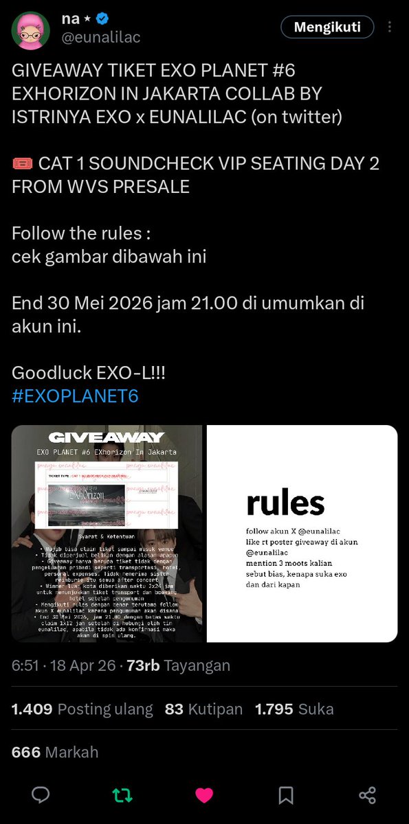 lalachoxolate's tweet photo. @eunalilac izin ikutan yaaa kaa, terimakasii sudah buat GA inii lancar selalu rezekinya 💗 bias ku bbh, kyungsoo, dan sehun hehe izin tag ya guis @jnjmchil @lllanazz @Sape1402 https://t.co/2XAG3hjZce