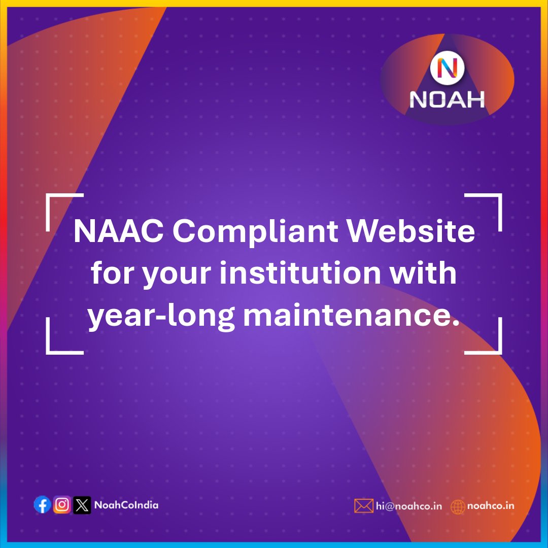 NoahCoIndia's tweet photo. #Education 
#website
#online
#campus 
#college 
#engineering
#btech #mtech 
#pharmacy
#bpharm #mpharm 
#pharmd #accreditation
#assessment #iqac 
#quality #quantitative 
#portal #iiqa #ssr #dvv 

Send us your requirement: https://t.co/L0lJpI9mQM https://t.co/Q55En7UlFP