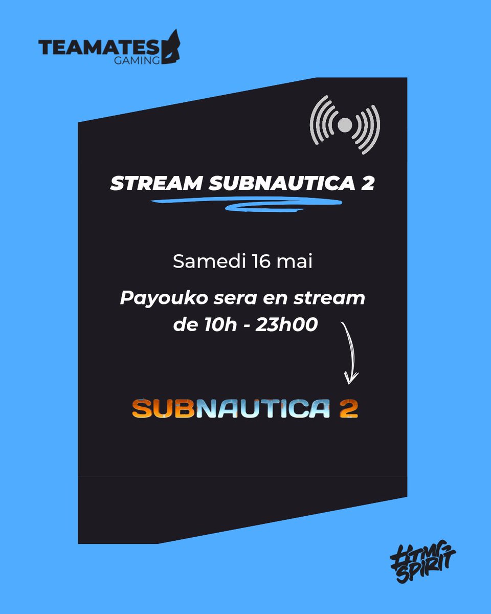 TeamatesG's tweet photo. Le stream continue 📶

@Payoukops n'en a pas fini avec Subnautica 2 !

Retrouvez-le sur Twitch : https://t.co/HUNff6DpGB

#subnautica2 #TMGSpirit https://t.co/NFzPFFrBXH