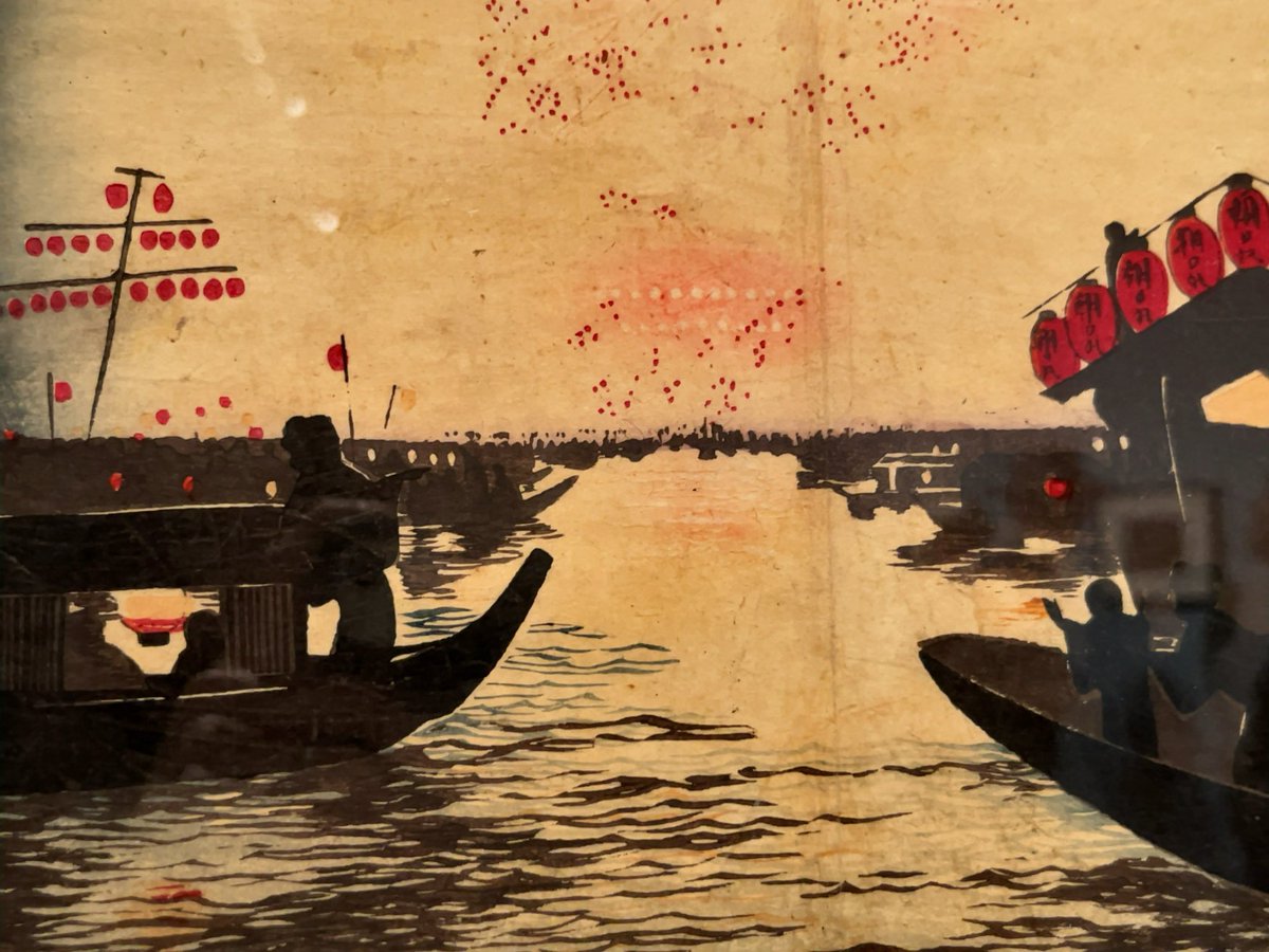 cookiesummer123's tweet photo. 三菱一号館美術館で新版画 / 

小林清親 浅草夜見世と両国花火乃図 / 
写真撮影不可エリアの 伊東深水 近江八景の内　堅田浮御堂と三井寺の二点もとても良かった https://t.co/480rEcopzA
