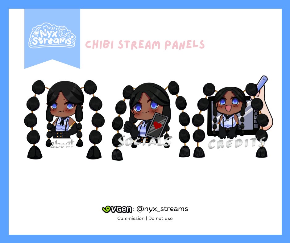nyx_stream's tweet photo. No. 63 | Set of 3 Chibi Stream Panel for Elix somnette
Thank you for commissioning me 📷
Feel free to DM if you’re interested or have questions!
#OpenForCommission #ibispaint #pngtuber #panels https://t.co/tCL1uEBdhJ