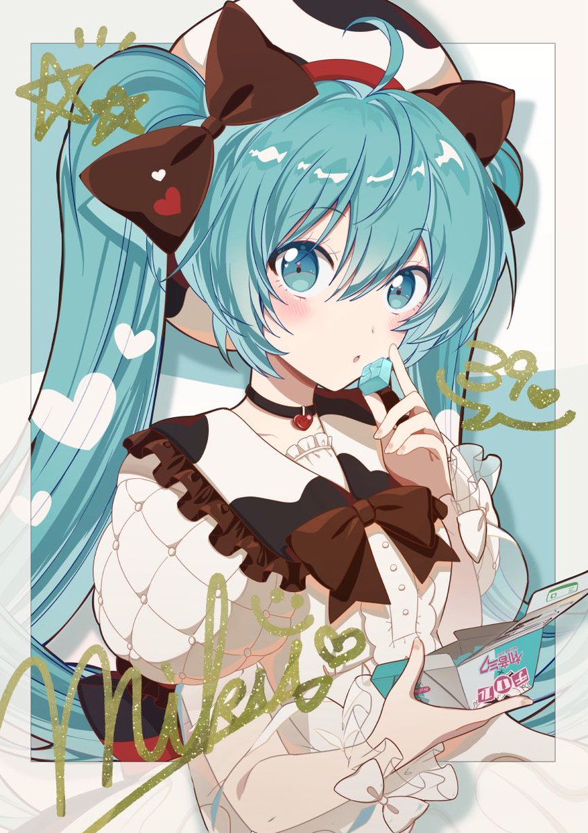 チロルミクさんチェキ風FA🍫 #初音ミク #チロルチョコ