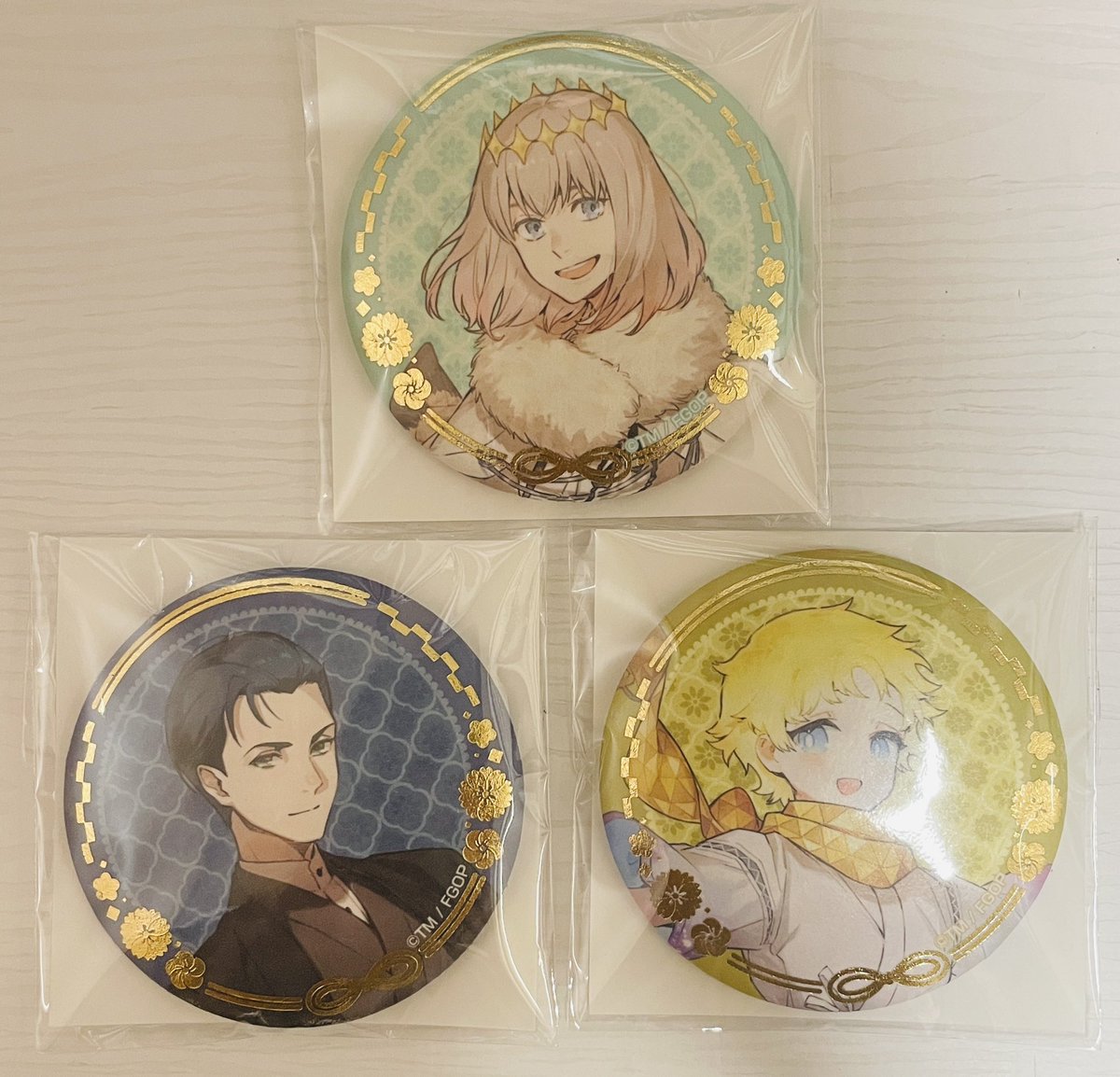 hinatama283's tweet photo. 【交換】fgo 京まふ 和紙風缶バッジA

【譲】オベロン、ホームズ、ボイジャー

【求】高杉

郵送・ご都合あえば都内手渡し可能、検索からでもお気軽にお声がけください。 https://t.co/YKHIlTrnYT