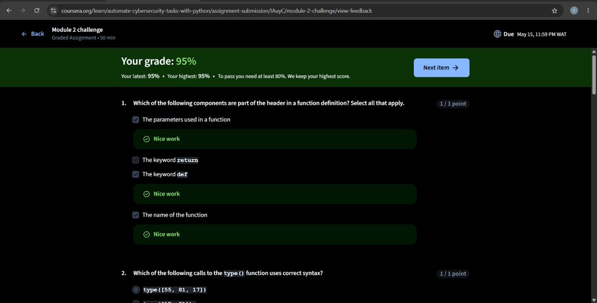 Ibroheeeem's tweet photo. Day50/ #100DaysInCybersecurity I Learned about Python functions, modules, libraries, and coding best practices.
Built functions for security alerts, username management, and analyzing failed login attempts to detect suspicious activity.
@ireteeh @OnijeC #Python @akintunero https://t.co/b6AzM66pJI