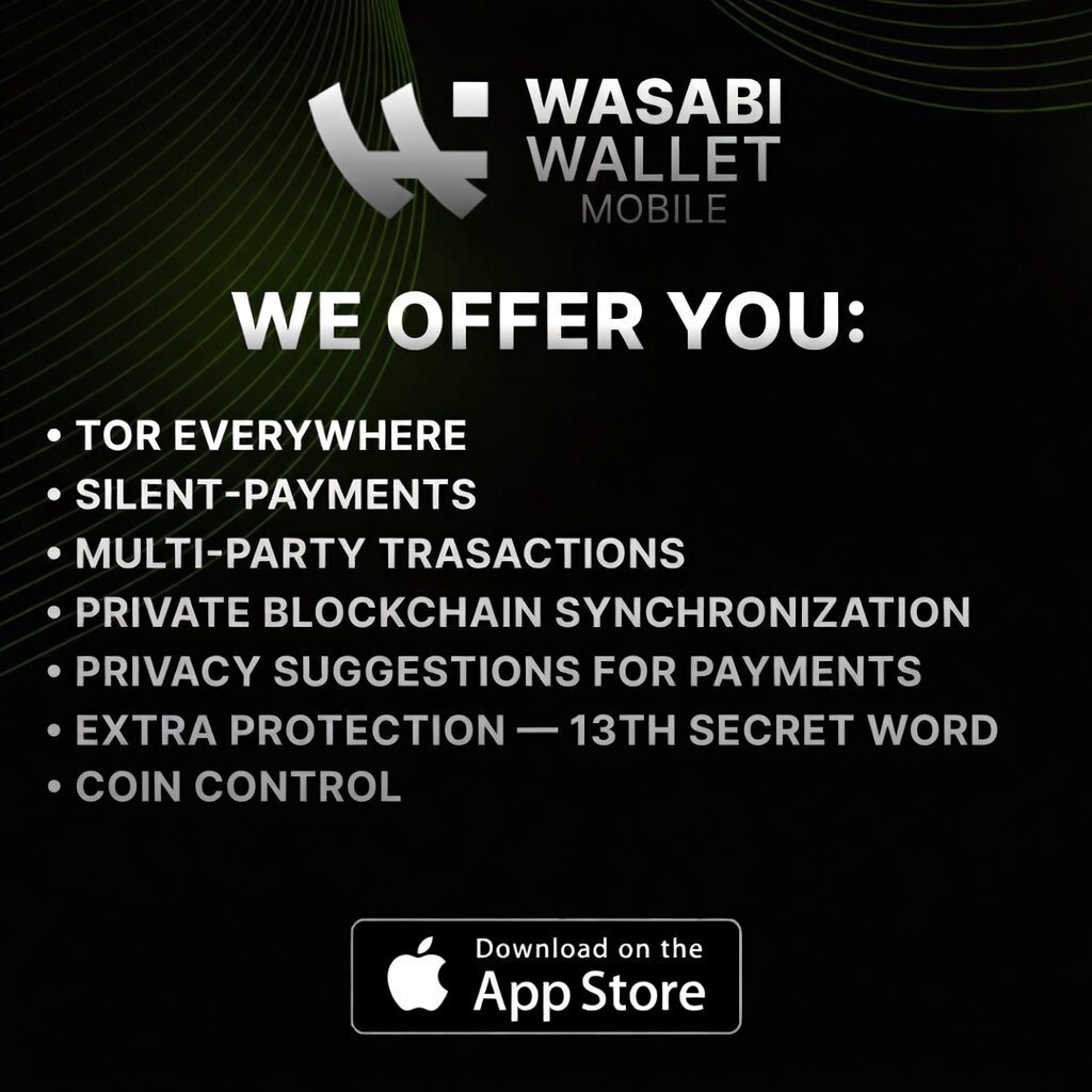 Wasabi Wallet Mobile tweet media