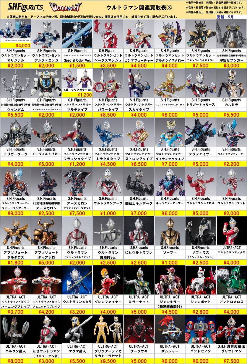 3734 キラのみ 5000枚 パーツ 大量 まとめ売り 買取価格更新のお知らせ】 #ウルトラマン #フィギュアーツ 関連