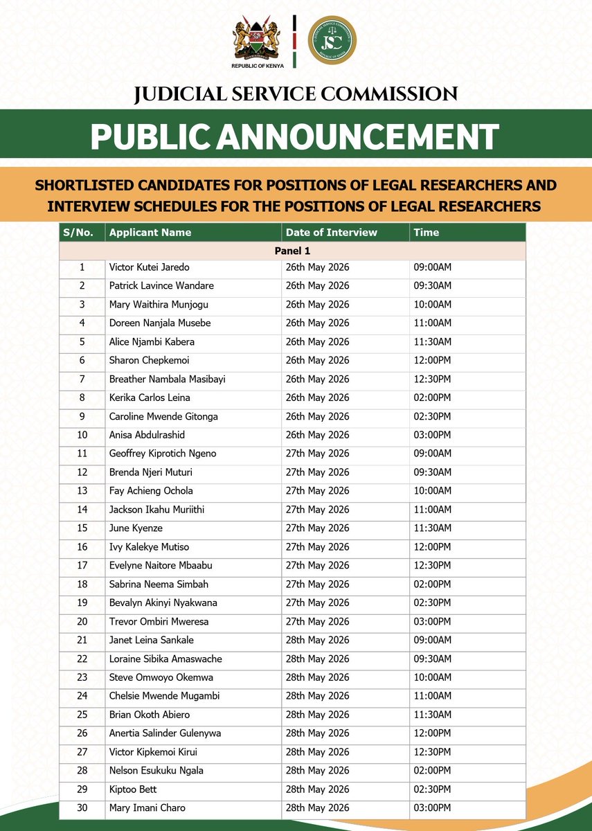 Judicial Service Commission Kenya (JSC) tweet media