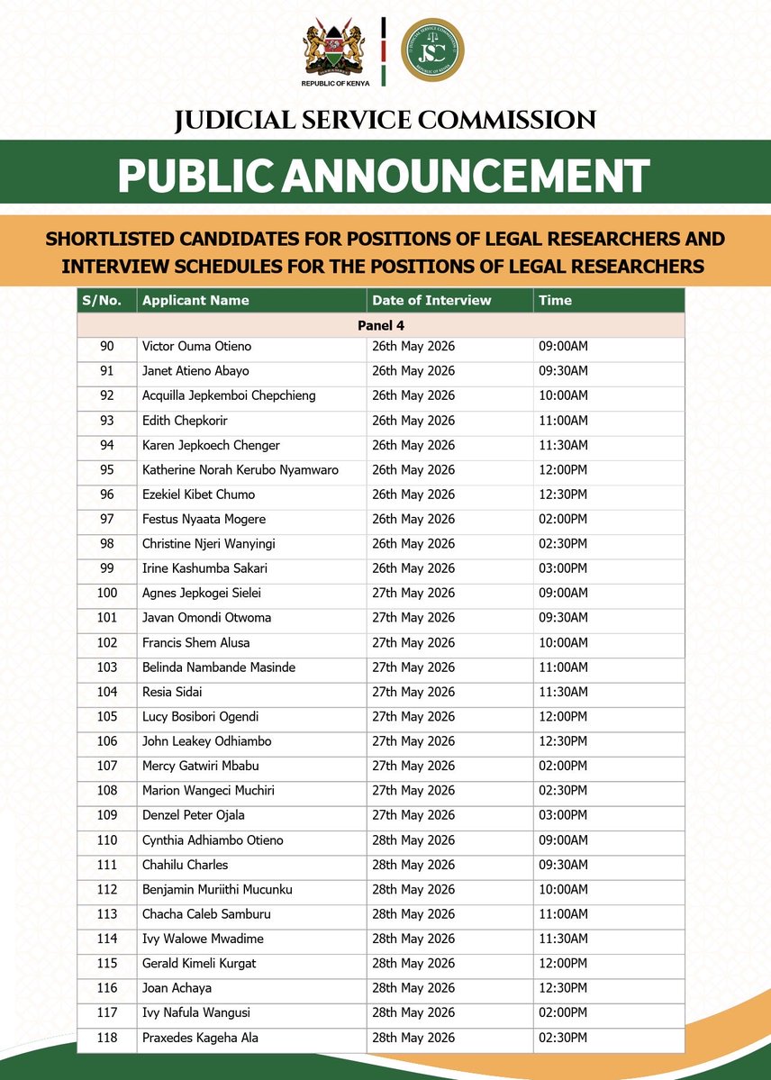 Judicial Service Commission Kenya (JSC) tweet media
