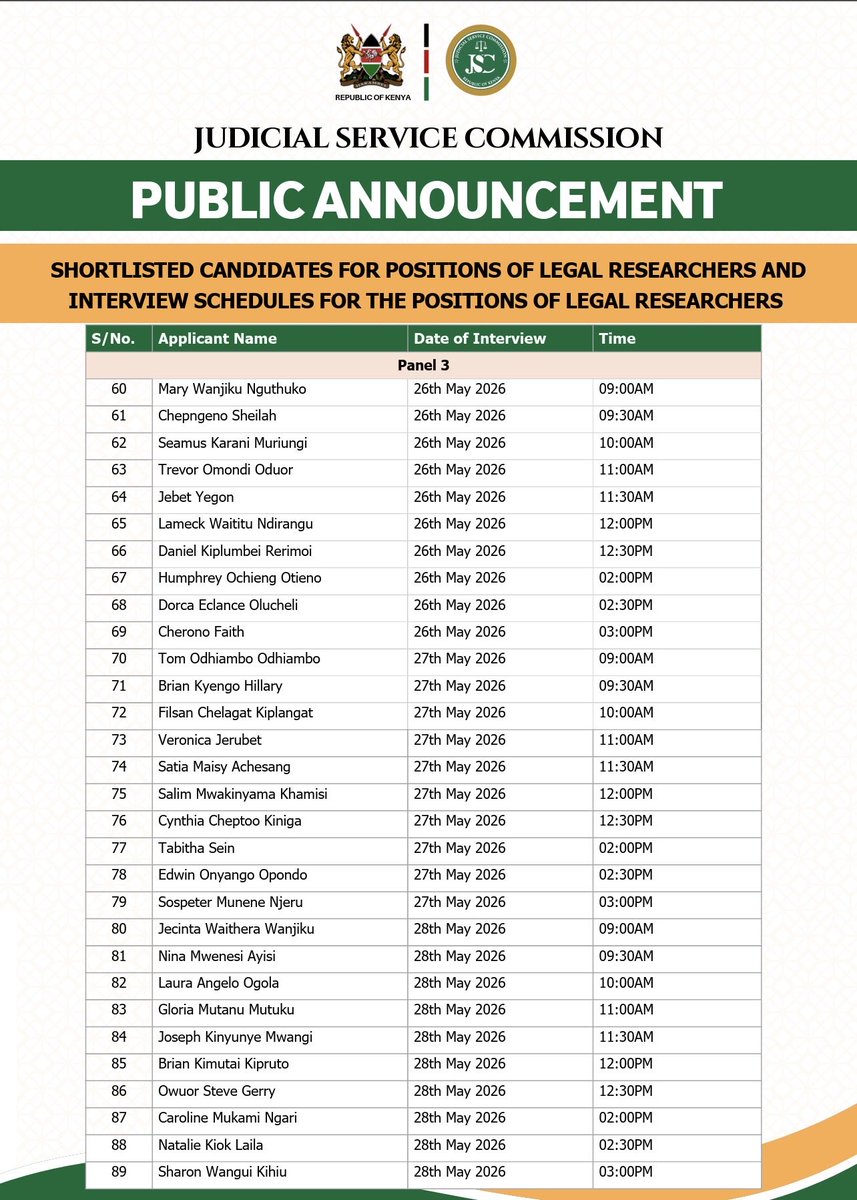 Judicial Service Commission Kenya (JSC) tweet media