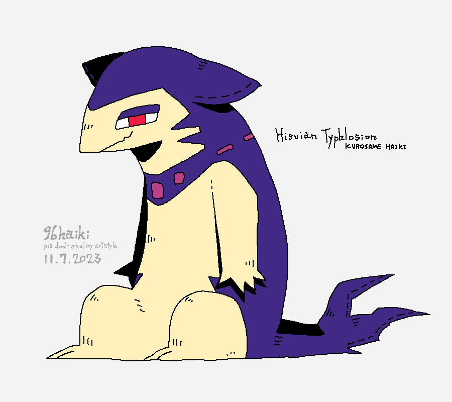 kuroHaiki's tweet photo. #pokemon ヒスイバクフーン/hisuian typhlosion
2022~2023 https://t.co/Qla97URii7