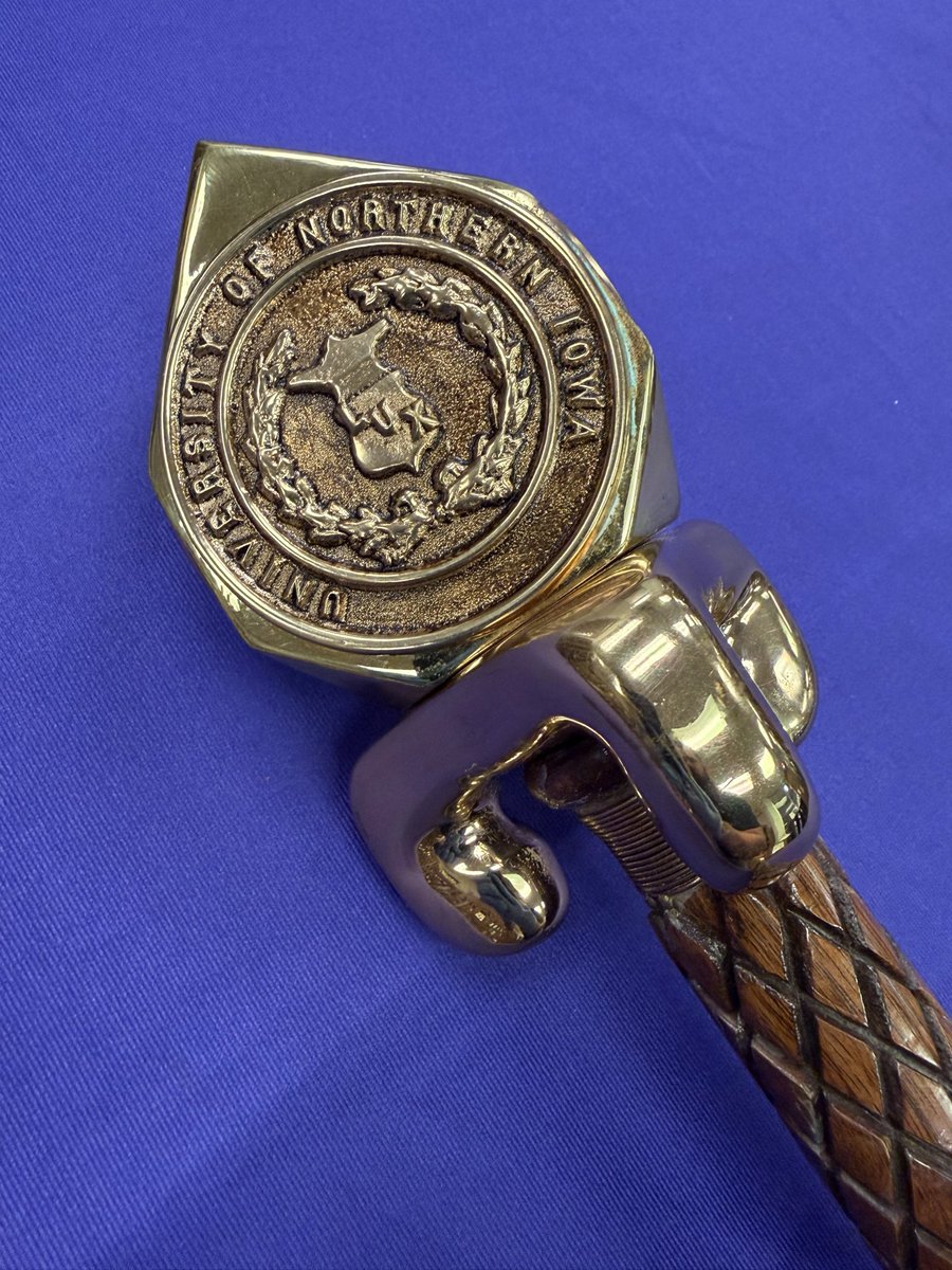 northerniowa's tweet photo. Spring commencement ceremonies feature special elements recognizing #UNI150! 

The Centennial Mace – typically housed in the University Archives and reserved for special occasions – will be displayed on stage for the first time since being retired in 2014. https://t.co/gbssYZ0yvm