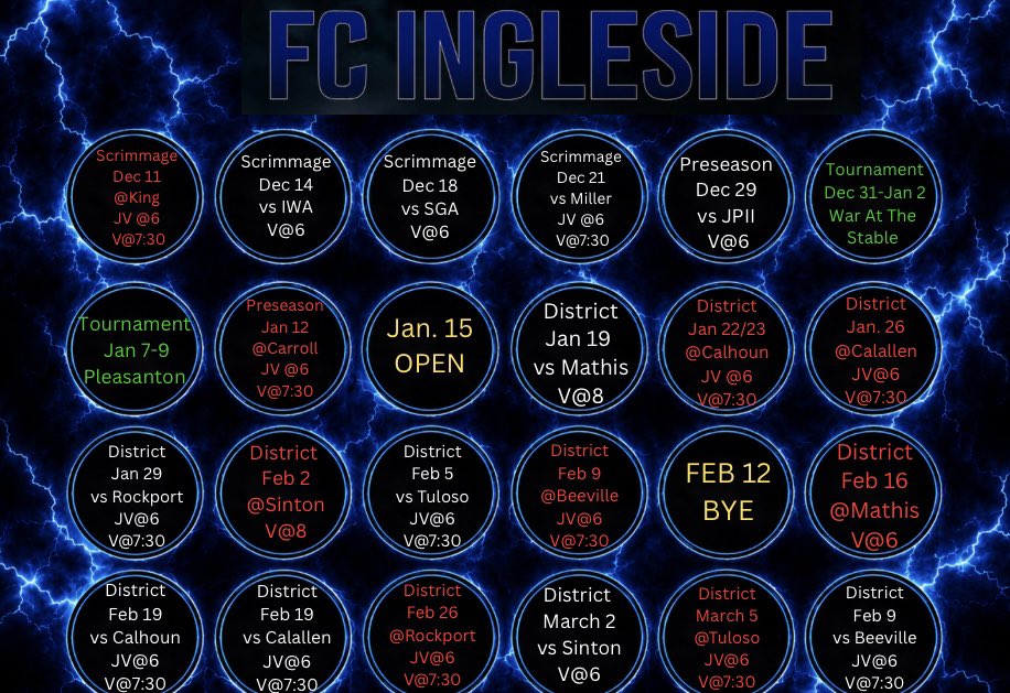 FCInglesideVV's tweet photo. Tentative 2026/27 Schedule! https://t.co/qI8tfBJ6je