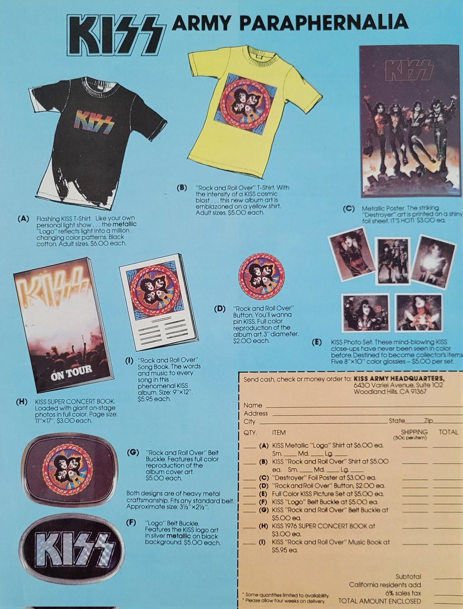 keithjamesharr3's tweet photo. The KISS ARMY wants you!
Actual order form insert inside the 12" vinyl LPs back in the Seventies.
#KISS #RockAndRollOver #70s
#KISSArmy #CasablancaRecords
#Paraphernalia #RockSteady https://t.co/sPppfvitwP