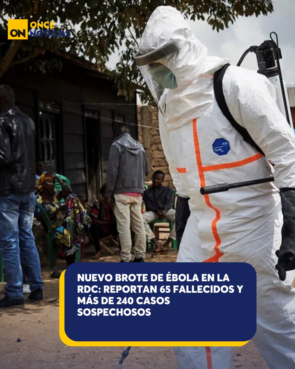 canal11hn's tweet photo. ⚠️ El ébola vuelve a encender las alarmas en la RDC. Autoridades reportan decenas de fallecidos y una cifra creciente de casos sospechosos.
Aquí los detalles 👉🏻 https://t.co/HITil1beGb
#Ébola #Muertes #Sospechosos #RDC https://t.co/maAgUhlKBW