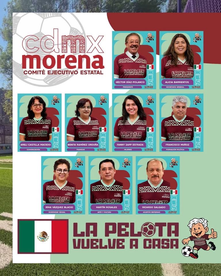 ZappFanny's tweet photo. Muy buenos días les presento el mejor equipo el de Morena CDMX 🤩
#LaPelotaVuelveACasa
#MorenaCDMX #sabado https://t.co/kr7Rk77Ukf