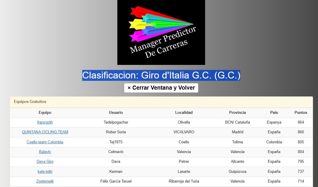 De Carreras Manager Predictor tweet media