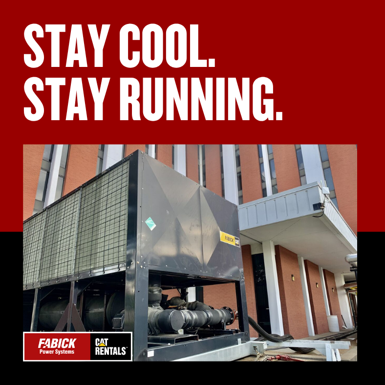 FabickCat's tweet photo. Cooling issues don’t wait—and neither should your plan. Fabick Power Systems Rentals delivers temporary chiller solutions that keep your facility running when it matters most, with the support to help you get it right from the start. Learn more: https://t.co/98ltpmPgDh https://t.co/9ZiKR8G8Sb