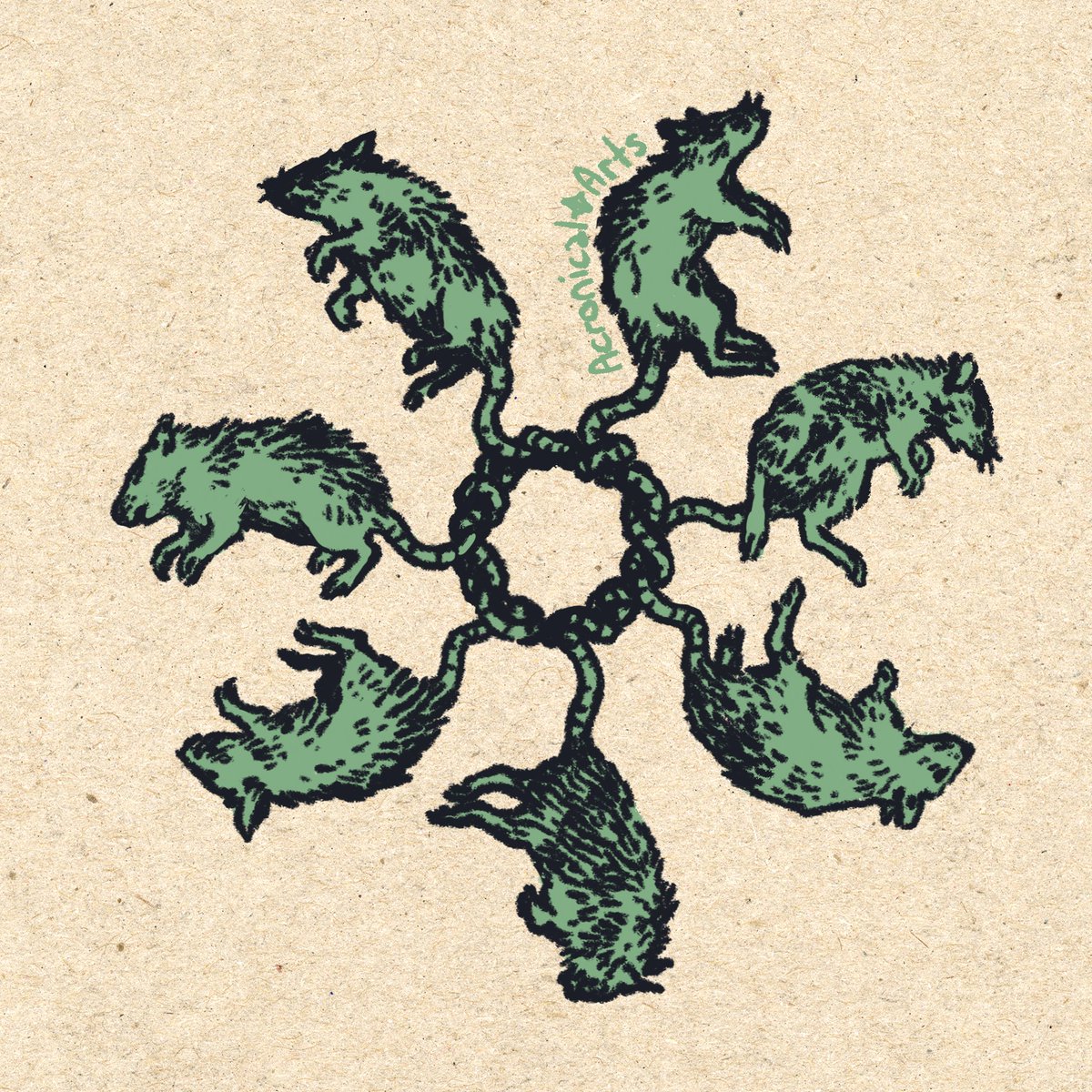acronicalarts's tweet photo. Rat King 🐀👑
#vintage #illustration #sticker https://t.co/9dXbVwnNz4