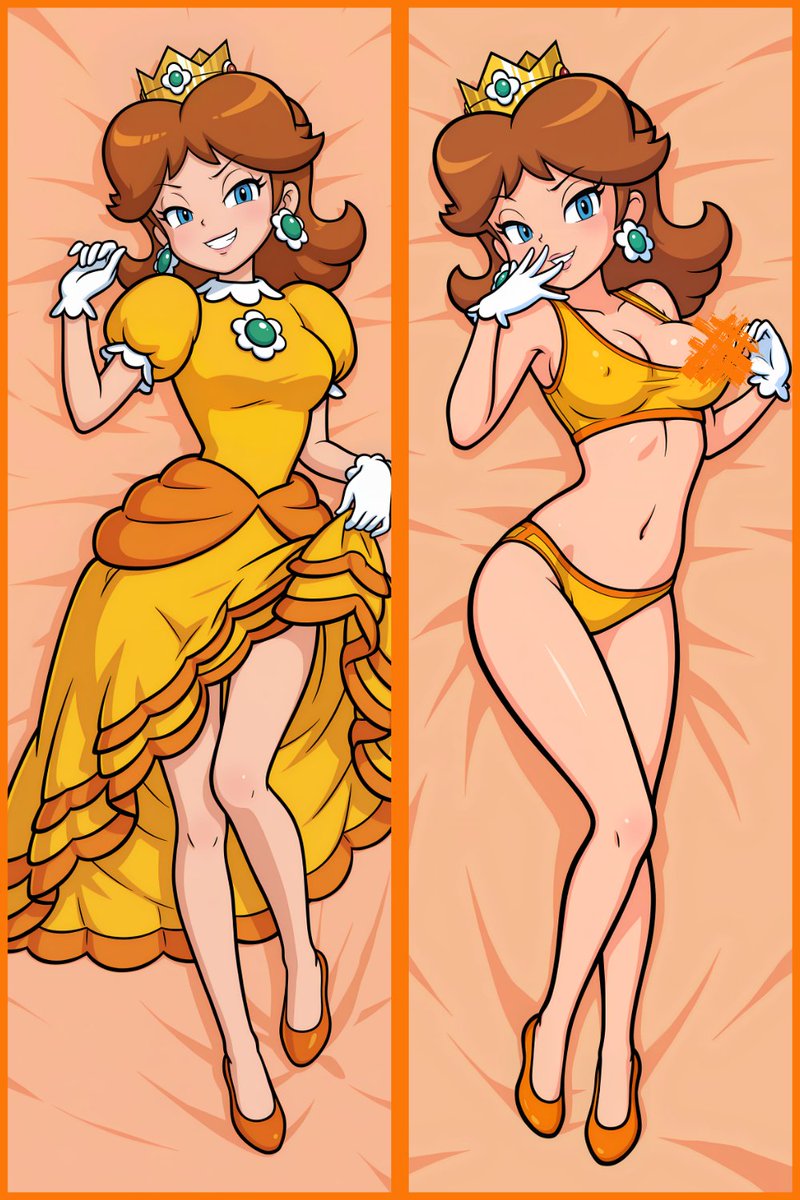 import_lor18's tweet photo. Hi, I'm Daisy! 🌼

Dakimakura cover to match Peach~
Rosalina, Pauline, and Bowsette coming sooon.

👇🏻 Free printable links below!
#PrincessDaisy #Dakimakura https://t.co/2P8EYA5k4d